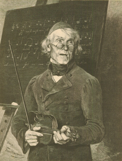 „Der alte Cantor“, nach dem Gemälde von H. Kaufmann