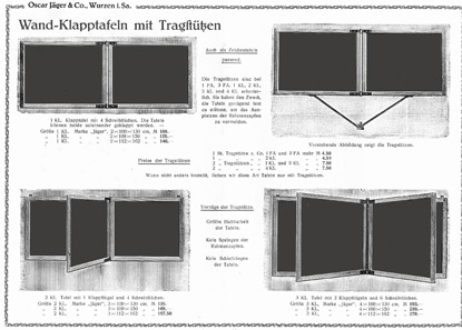 Tafelbeschreibungen und Tafeln aus dem Lehrmittelkatalog von Oskar Jäger